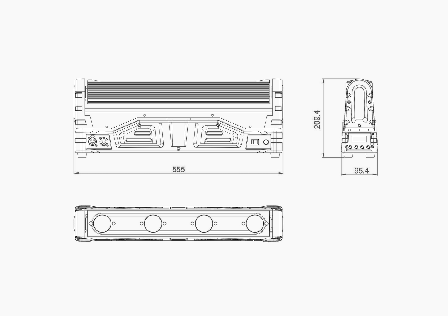 Вращающиеся головы Involight MovingBeam410, цвет черный - фото 3