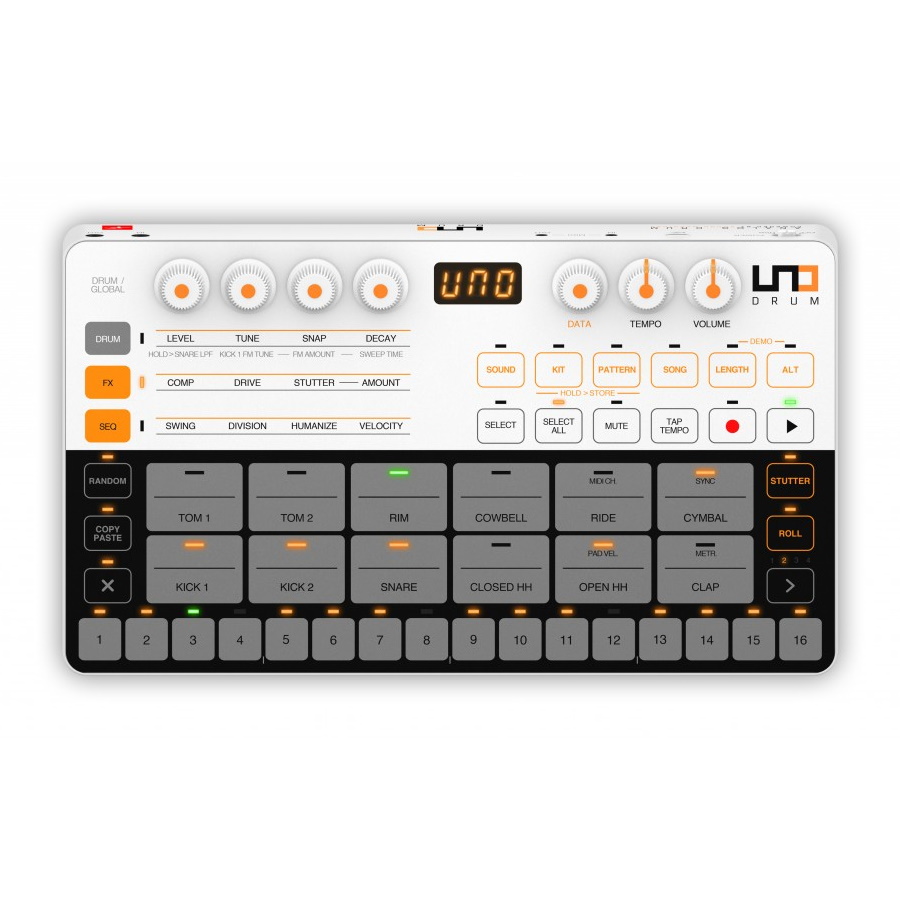 DJ станции, комплекты, контроллеры IK Multimedia UNO Drum dj станции комплекты контроллеры reloop beatpad 2