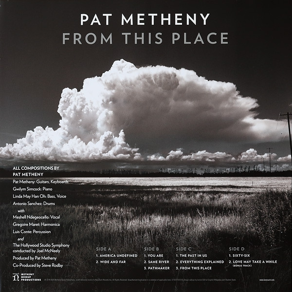 Джаз WM PAT METHENY, FROM THIS PLACE (Black Vinyl) - фото 2