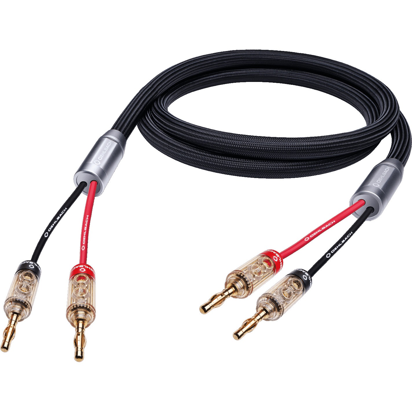 Кабели акустические с разъёмами Oehlbach STATE OF THE ART XXL Fusion Two Cable Set, 2x3,5 w.banana, D1C110614 кабели межблочные аудио oehlbach state of the art xxl cable xlr 2x1 50m gold d1c13134