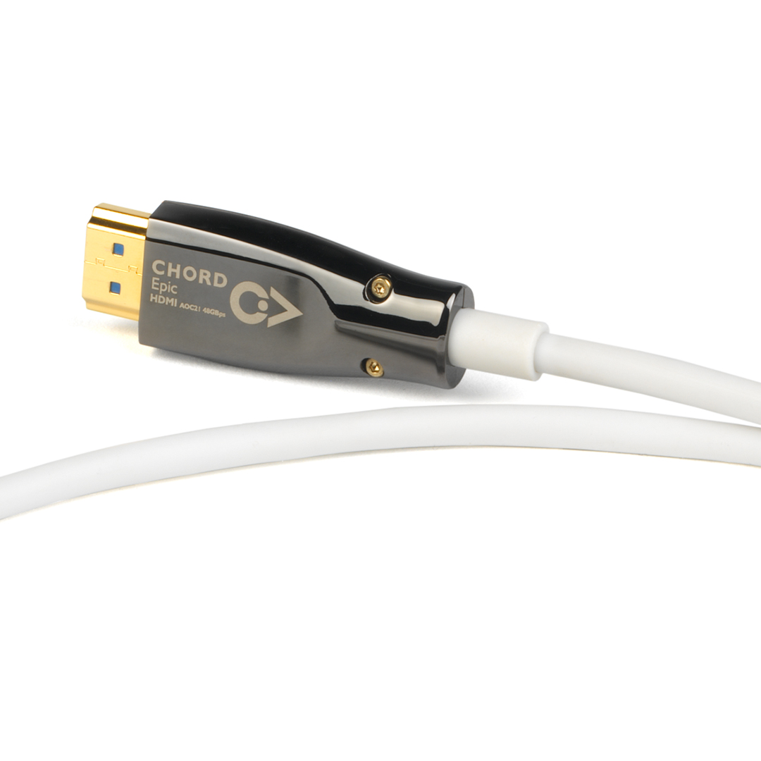 HDMI кабели Chord Company Epic HDMI AOC 2.1 8k (48Gbps) 15m, цвет белый - фото 3