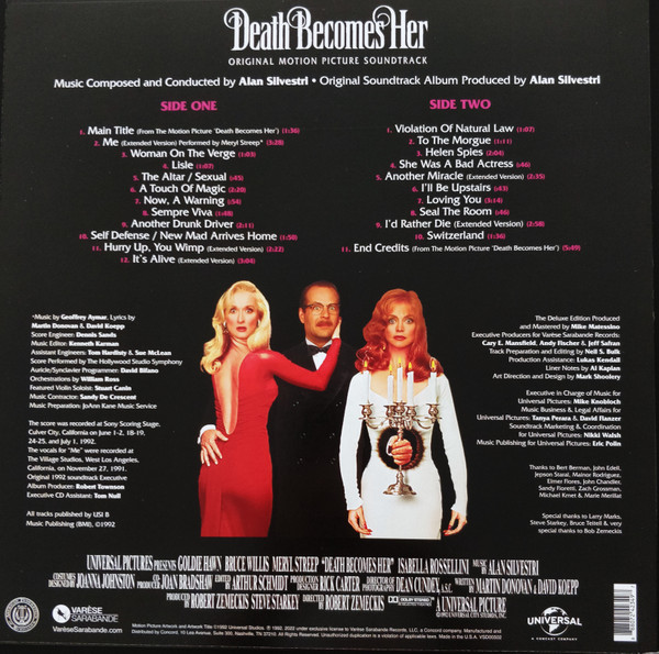 Классика Universal (Aus) OST - Death Becomes Her (Alan Silvestri) (Coloured Vinyl LP) - фото 4