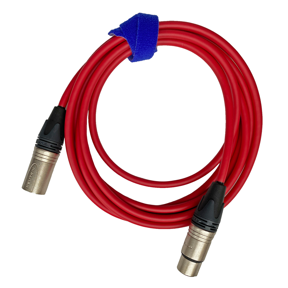 Кабели с разъемами GS-PRO XLR3F-XLR3M (red) 3 метра