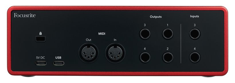 Аудиоинтерфейсы для домашней студии FOCUSRITE Scarlett 4i4 4th Gen, цвет красный - фото 7