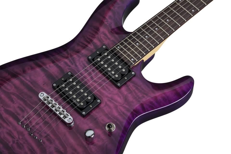 Электрогитары Schecter C-6 PLUS EM, цвет фиолетовый, размер Jumbo - фото 3