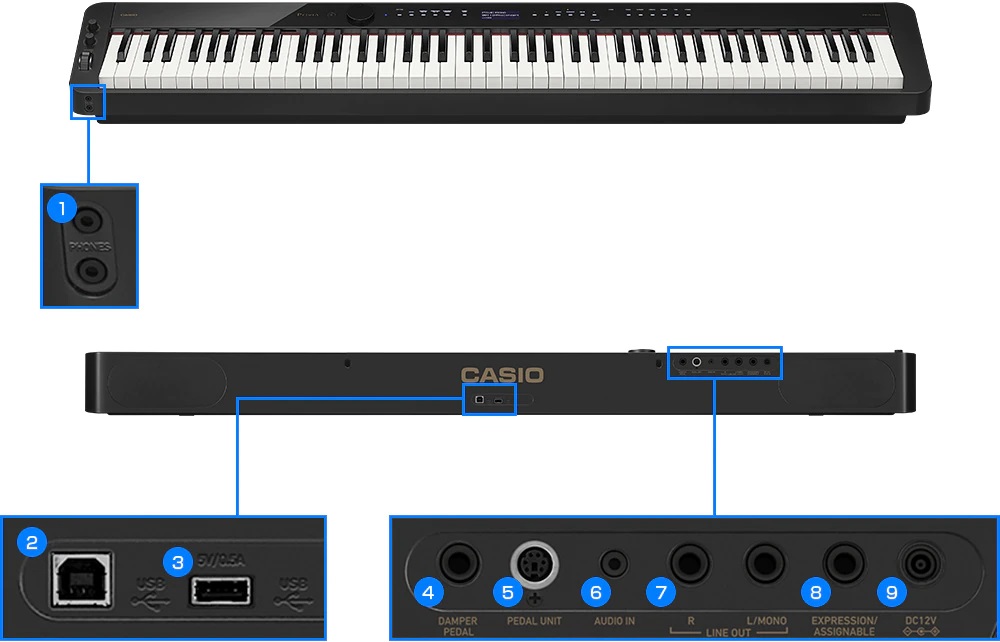 Цифровые пианино Casio PX-S3100BK, цвет черный - фото 9