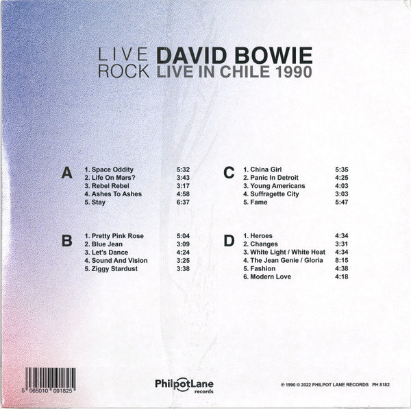 Рок Not Now Music BOWIE DAVID - LIVE IN CHILE 1990 (LP) - фото 3