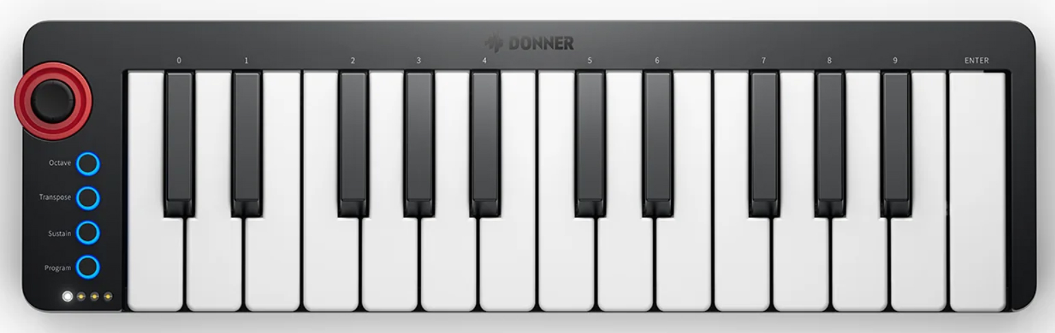 MIDI клавиатуры Donner N-25 midi клавиатуры ik multimedia irig keys i o 25