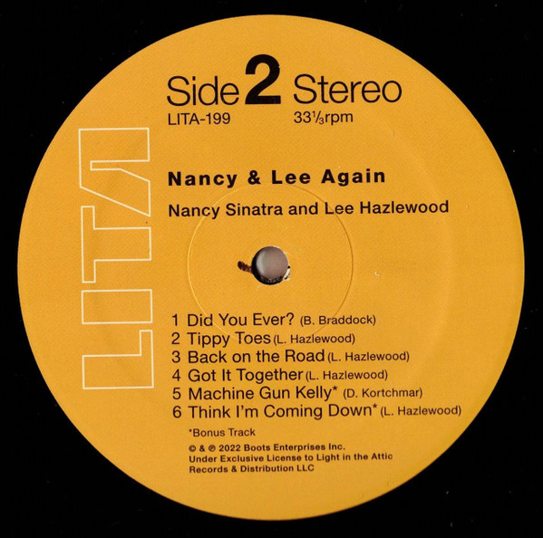 Рок IAO Nancy Sinatra - Nancy & Lee Again (Black Vinyl LP) - фото 2