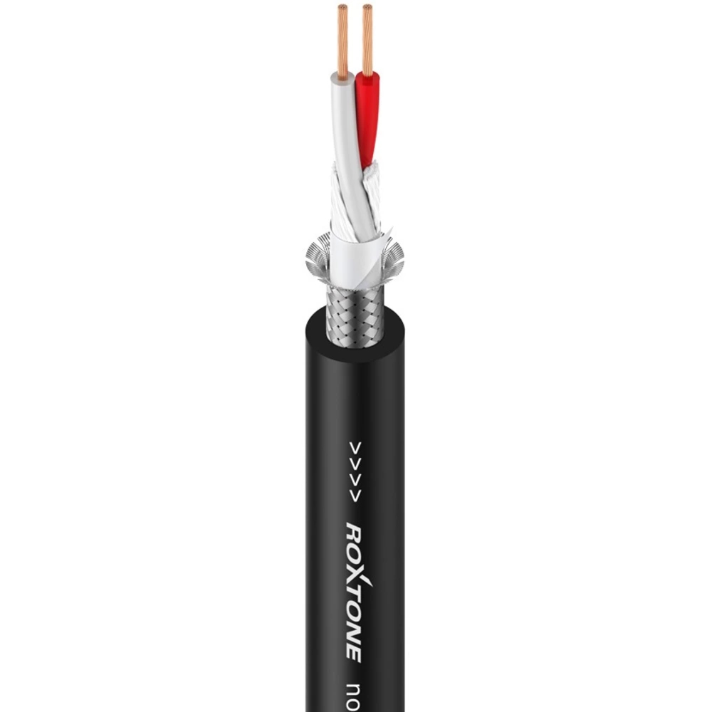 Кабели акустические в нарезку Roxtone MC010/100 Black кабель микрофонный на метраж roxtone mc002 black 100м