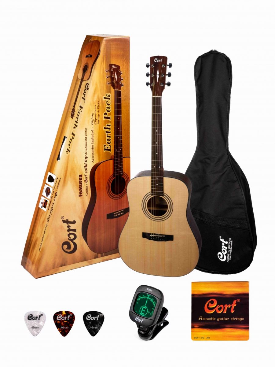 Акустические гитары Cort EARTHPACK-OP (аксессуары в комплкте) 6 шт комплект 0 028 0 043 классическая гитара струны nylon два а нормальный напряжение