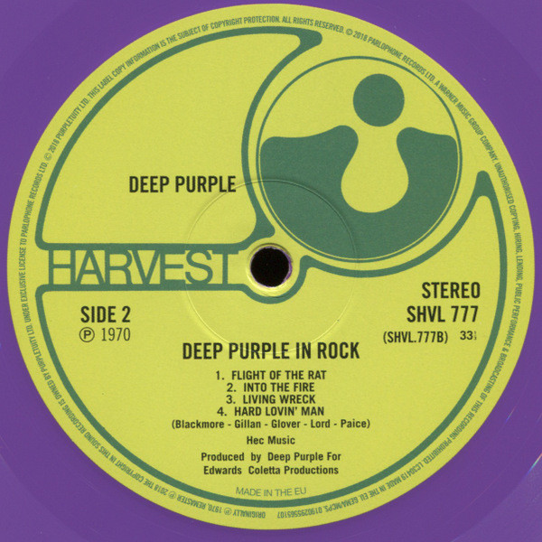 Рок PLG Deep Purple In Rock (Limited 180 Gram Purple Vinyl/2018 Remastered) - фото 4