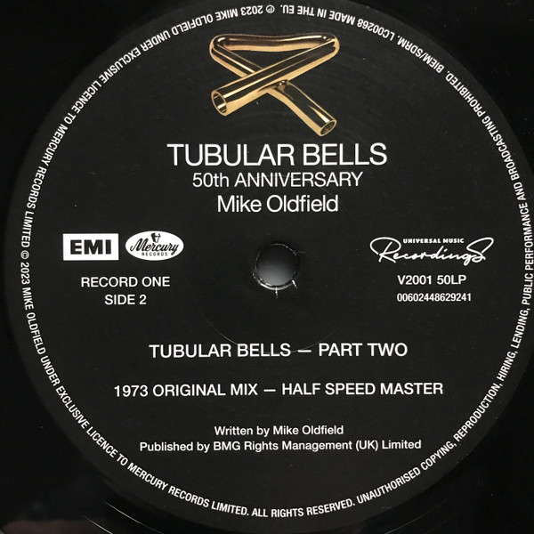 Рок Universal (Aus) Oldfield, Mike -Tubular Bells (50th Anniversary, Half Speed Master Black Vinyl 2LP) - фото 6