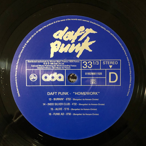 Электроника Warner Music Daft Punk - Homework (Black Vinyl 2LP) - фото 3