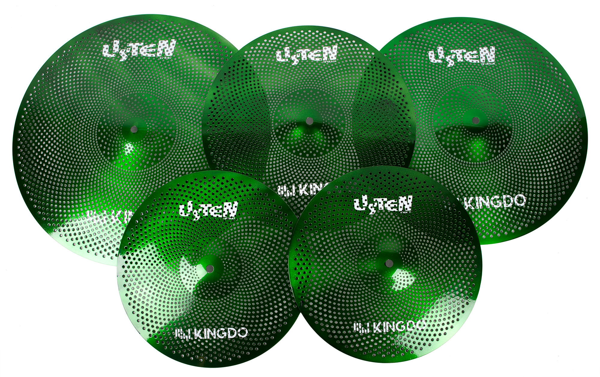 тарелки барабаны для ударных установок kingdo low volume set 14 16 18 20 green Тарелки, барабаны для ударных установок KINGDO LOW VOLUME SET 14