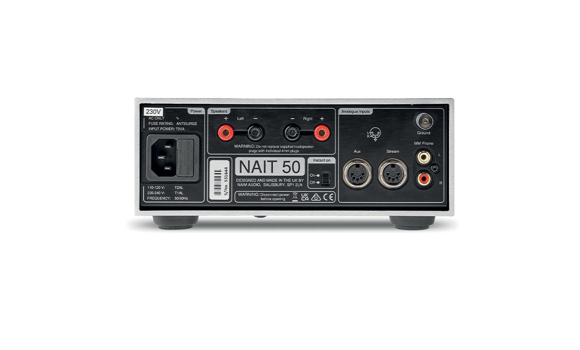 Интегральные стереоусилители Naim NAIT 50, цвет серебристо-чёрный - фото 2