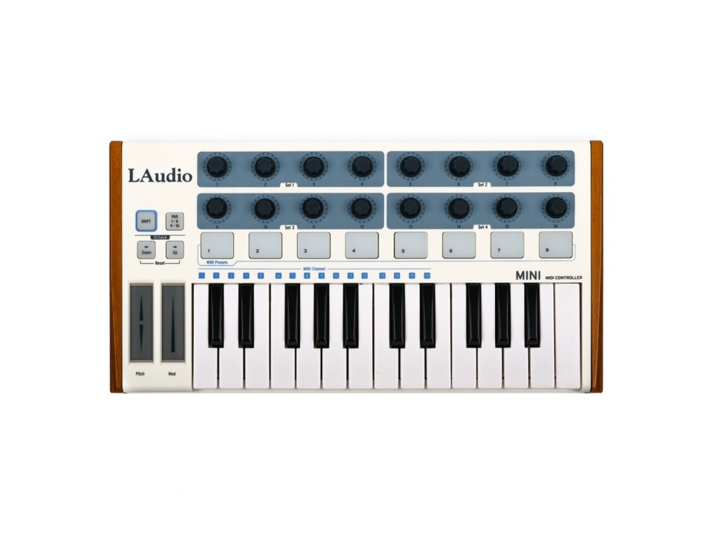 MIDI клавиатуры L Audio Worldemini контроллер midi клавиатуры worlde panda с 25 клавишами и midi контроллер drum pad