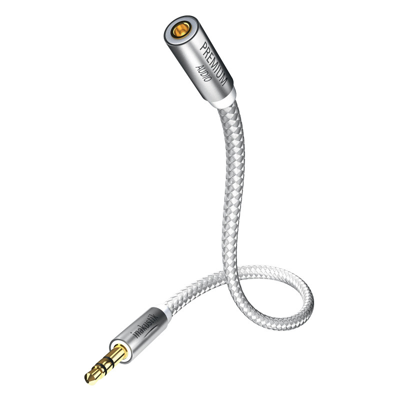 Кабели межблочные аудио In-Akustik Premium Extension Audio Cable 10.0m 3.5mm jack<>3.5mm jack(F)+6.3 jack adapter #00410210 кабели межблочные аудио sim audio bridging y cable pair