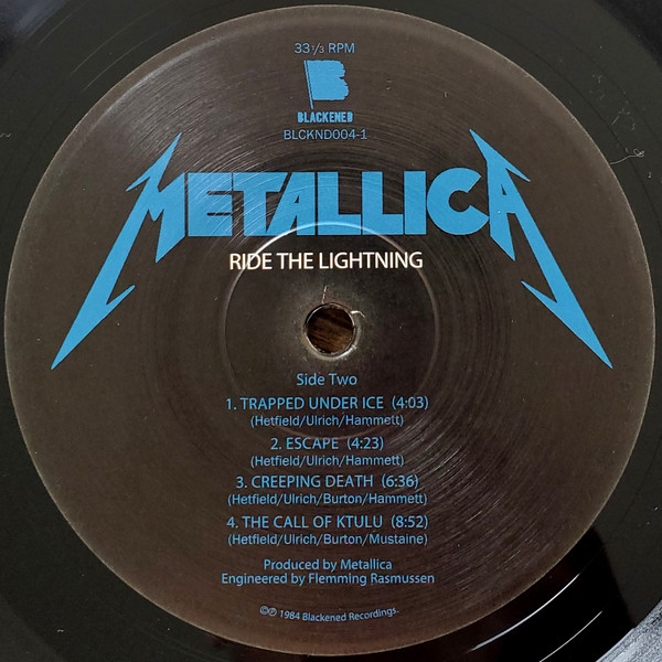 Рок Rhino Records METALLICA - RIDE THE LIGHTNING (LP) - фото 2