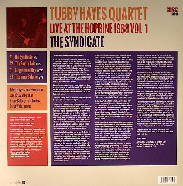 Джаз IAO Tubby Hayes - The Syndicate: Live At The Hopbine 1968 (Black Vinyl LP) - фото 2