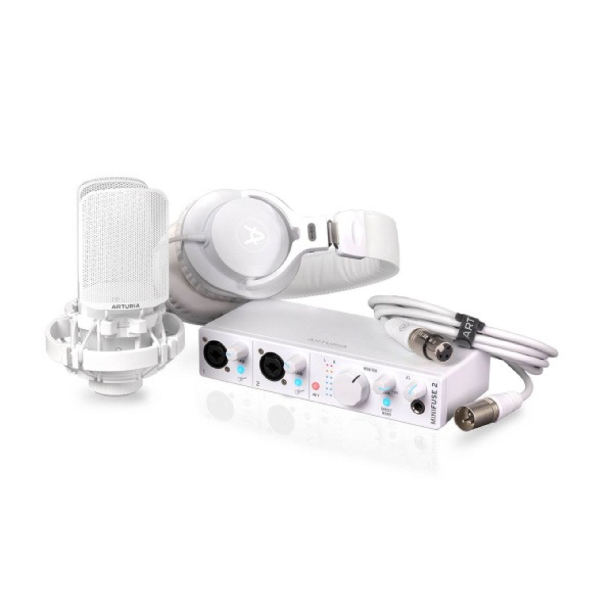 Аудиоинтерфейсы для домашней студии Arturia MiniFuse Recording Pack White звуковая карта audient id22 5 1 usb 13 01 0922 0198