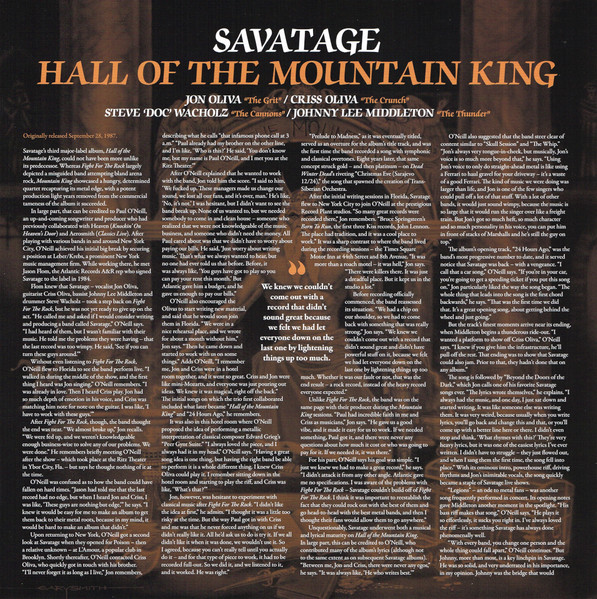 Металл Ear Music Classics Savatage - Hall Of The Mountain King (Black Vinyl LP) - фото 5