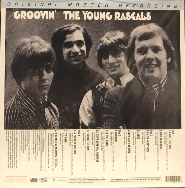 Рок IAO Young Rascals, The - Groovin' (Original Master Recording) (Black Vinyl 2LP) - фото 2