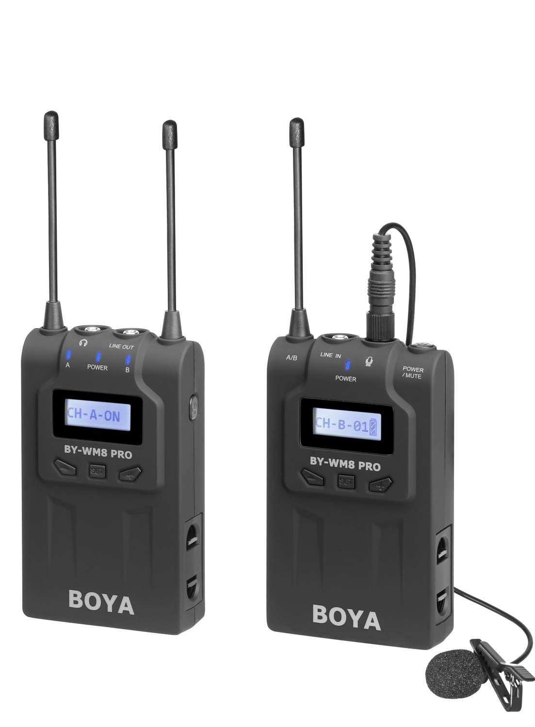 Радиосистемы для ТВ Boya BY-WM8 Pro-K1 двухканальная укв беспроводная портативная микрофонная система