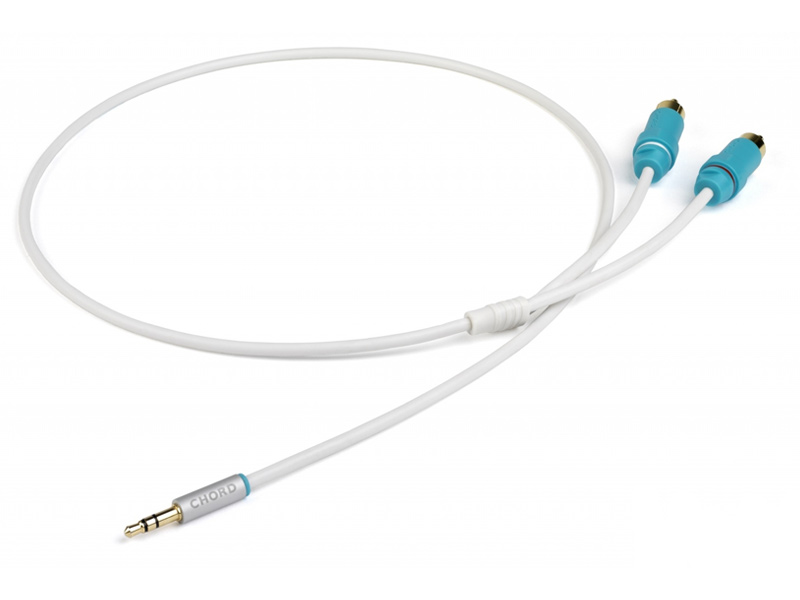 Кабели межблочные аудио Chord Company C-Jack 3.5mm Stereo to 2RCA 1m кабели межблочные аудио chord company clearway 2rca to 2rca 1 5m