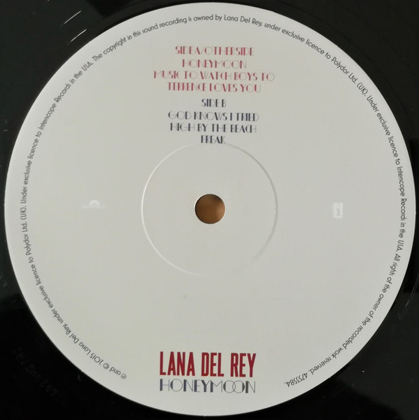 Рок Polydor UK Lana Del Rey, Honeymoon (Black Vinyl) - фото 6