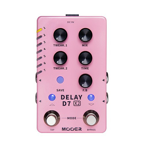 Процессоры эффектов и педали для гитары Mooer D7 Delay X2 rowin re 01 tape delay цифровая педаль эффектов для гитары с задержкой