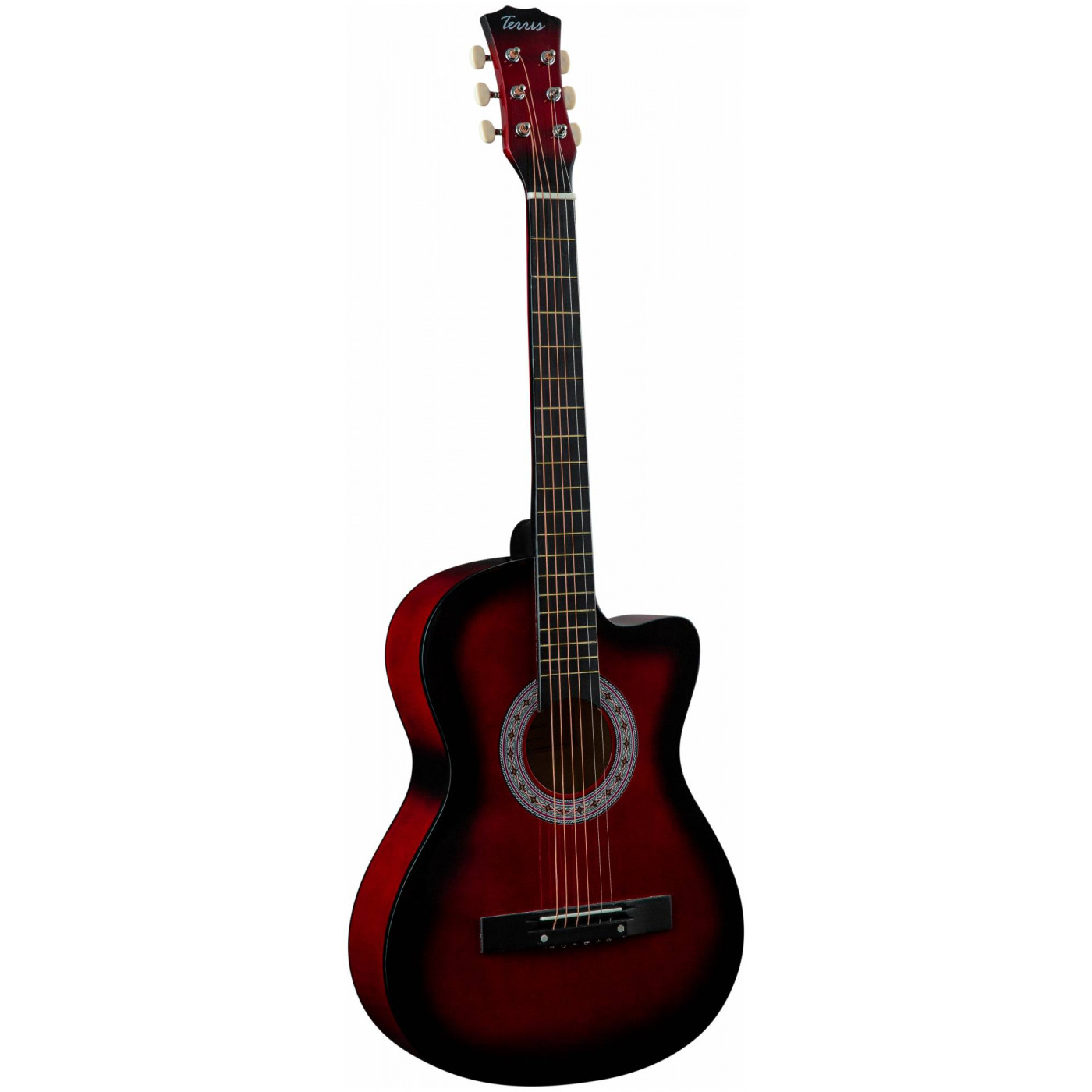 Акустические гитары Terris TF-3802C RD акустические гитары terris tf 3802a bk