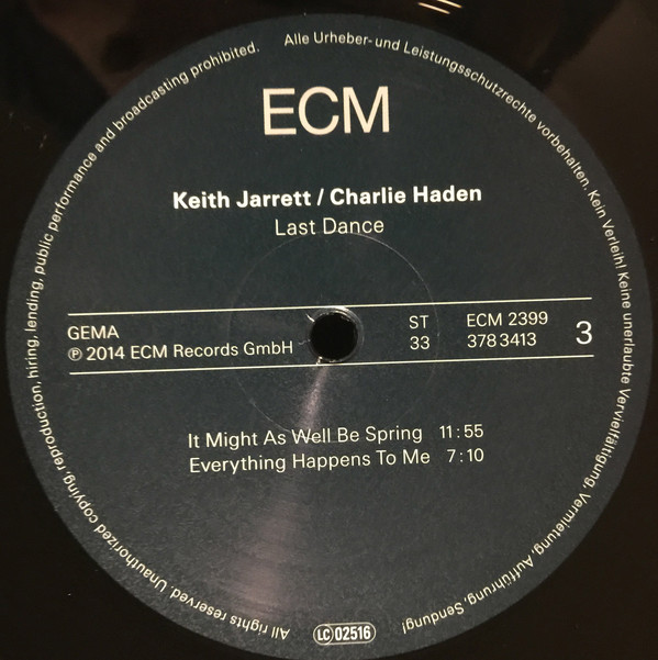 Джаз ECM Keith Jarrett/Charlie Haden, Jarrett/Haden: Last Dance () - фото 4