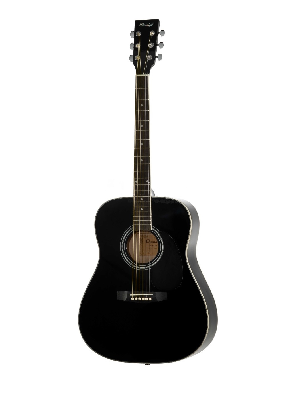 Акустические гитары Homage LF-4111-BK гантельный гриф barbell