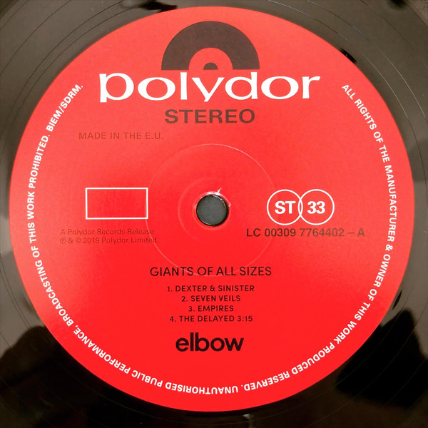 Рок Polydor UK elbow, Giants of All Sizes (Heavyweight Black Vinyl) - фото 2