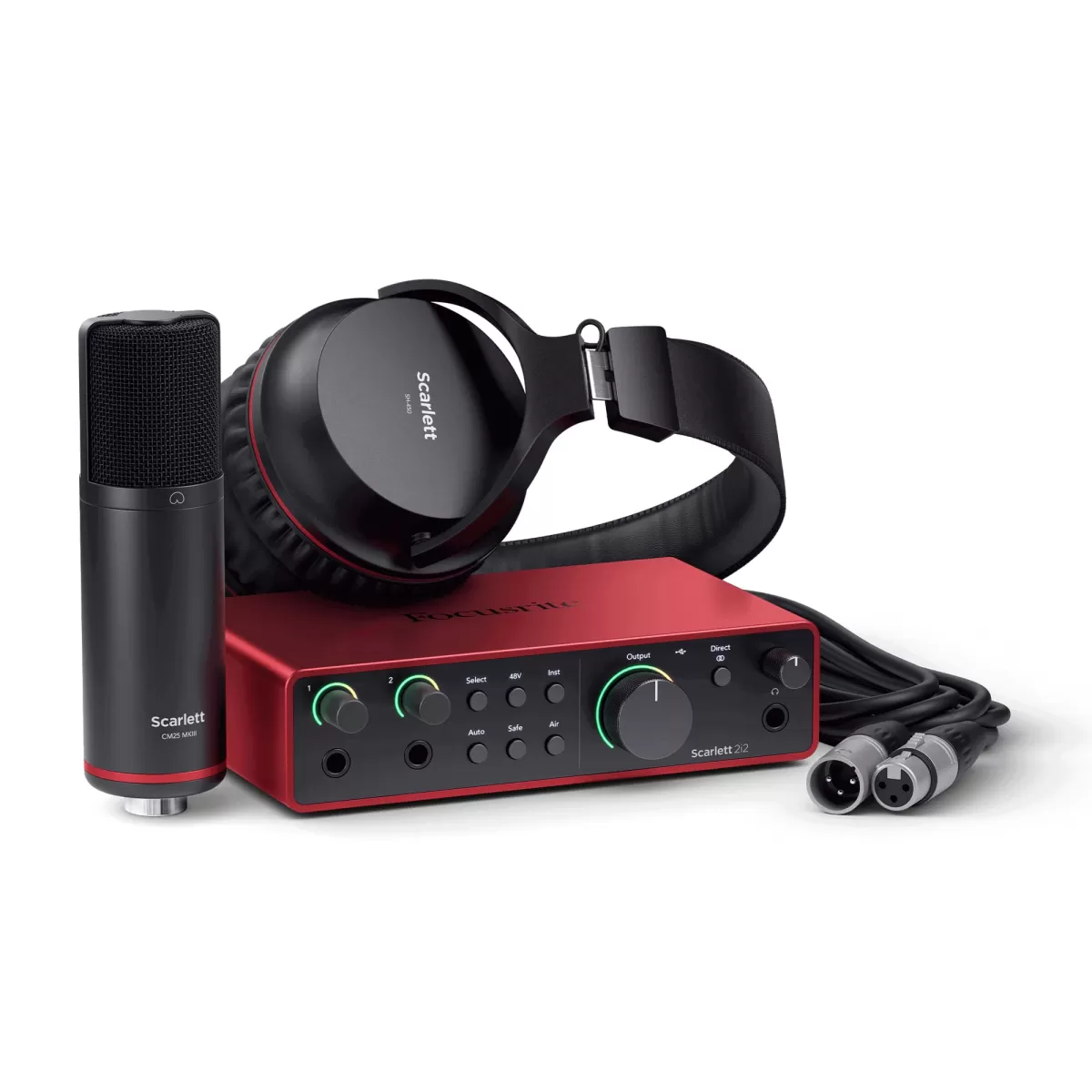 Аудиоинтерфейсы для домашней студии FOCUSRITE Scarlett 2i2 Studio 4th Gen bm800 конденсаторный микрофон lit pro audio studio запись и вещание регулируемый микрофон подвеска ножничный рычаг поп фильтр розовый