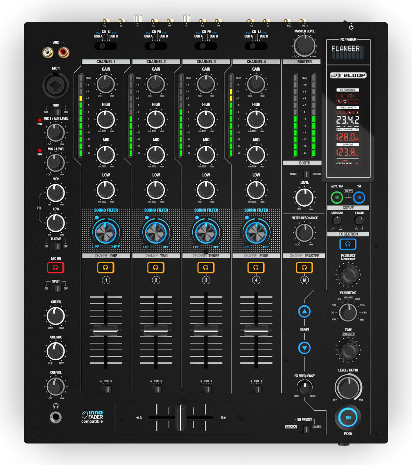 DJ микшеры Reloop RMX 95 dj станции комплекты контроллеры reloop beatpad 2