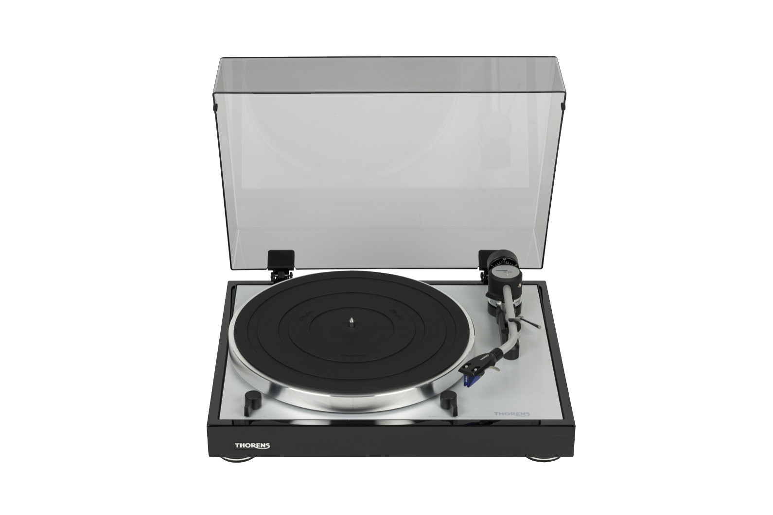 Проигрыватели винила Thorens TD 403 DD piano black, цвет серебристый/серый - фото 4