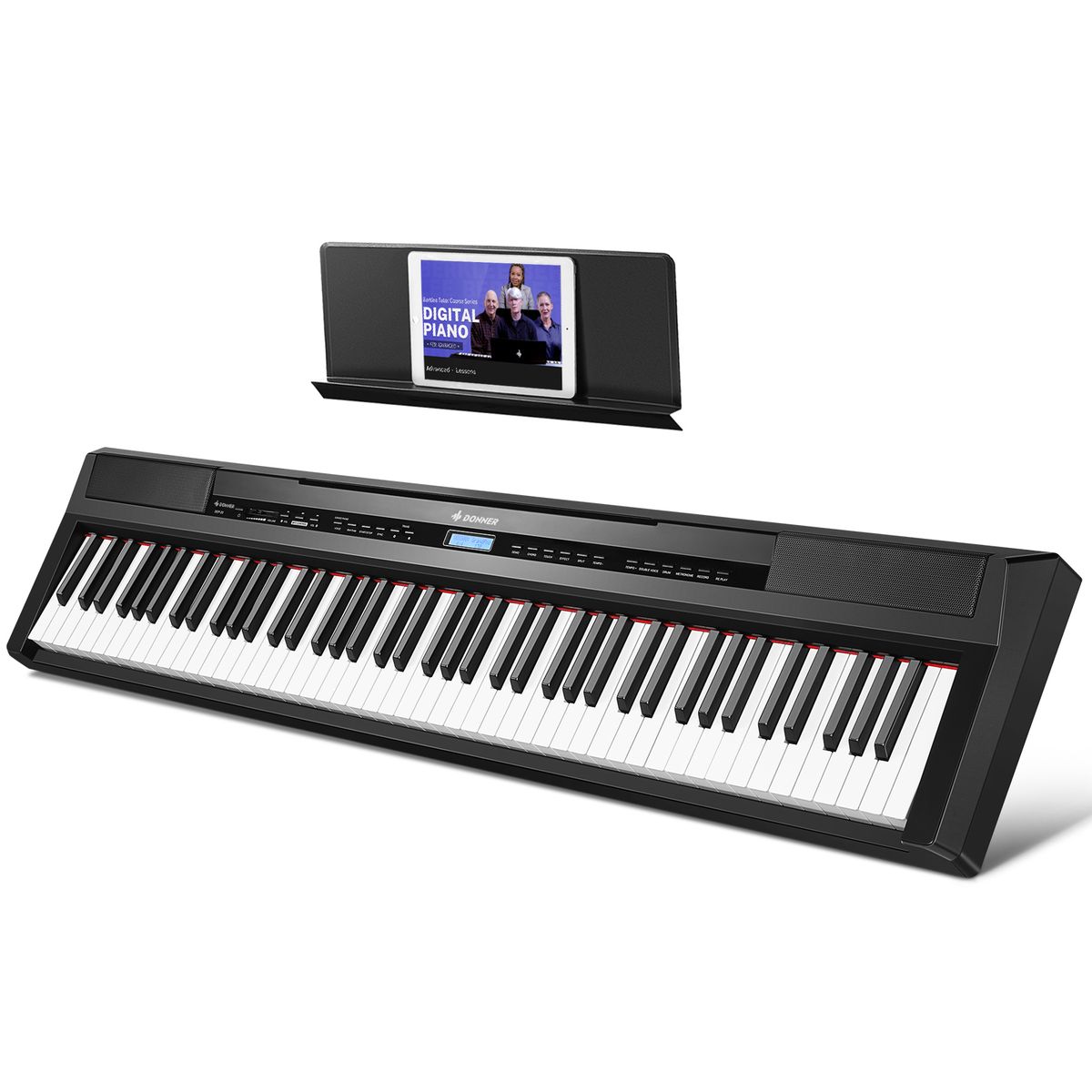 Цифровые пианино Donner DEP-20 портативная металлическая музыкальная подставка съемные музыкальные инструменты для фортепиано скрипка гитара ноты розовый