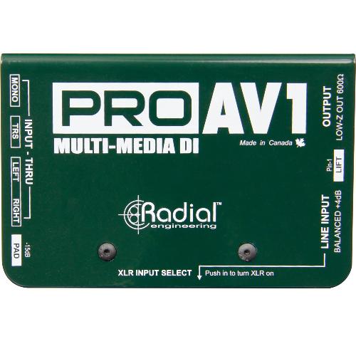 Директ боксы Radial PRO-AV1 lynepauaio b066 мини стерео 8 канальный пассивный микшер rca портативный аудиомикшер