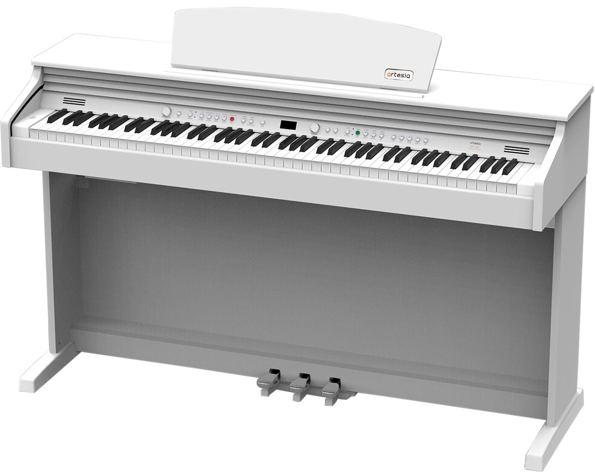 Цифровые пианино Artesia DP-10e White 88 клавишная клавиатура с электронным пианино