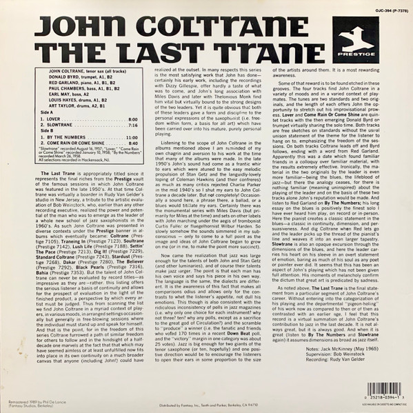 Джаз Universal (Aus) John Coltrane - The Last Trane (Black Vinyl LP) - фото 2