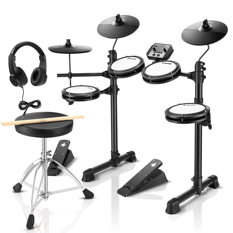 Электронные ударные установки Donner DED-80 5 Drums 3 Cymbals (в комплекте аксессуары)