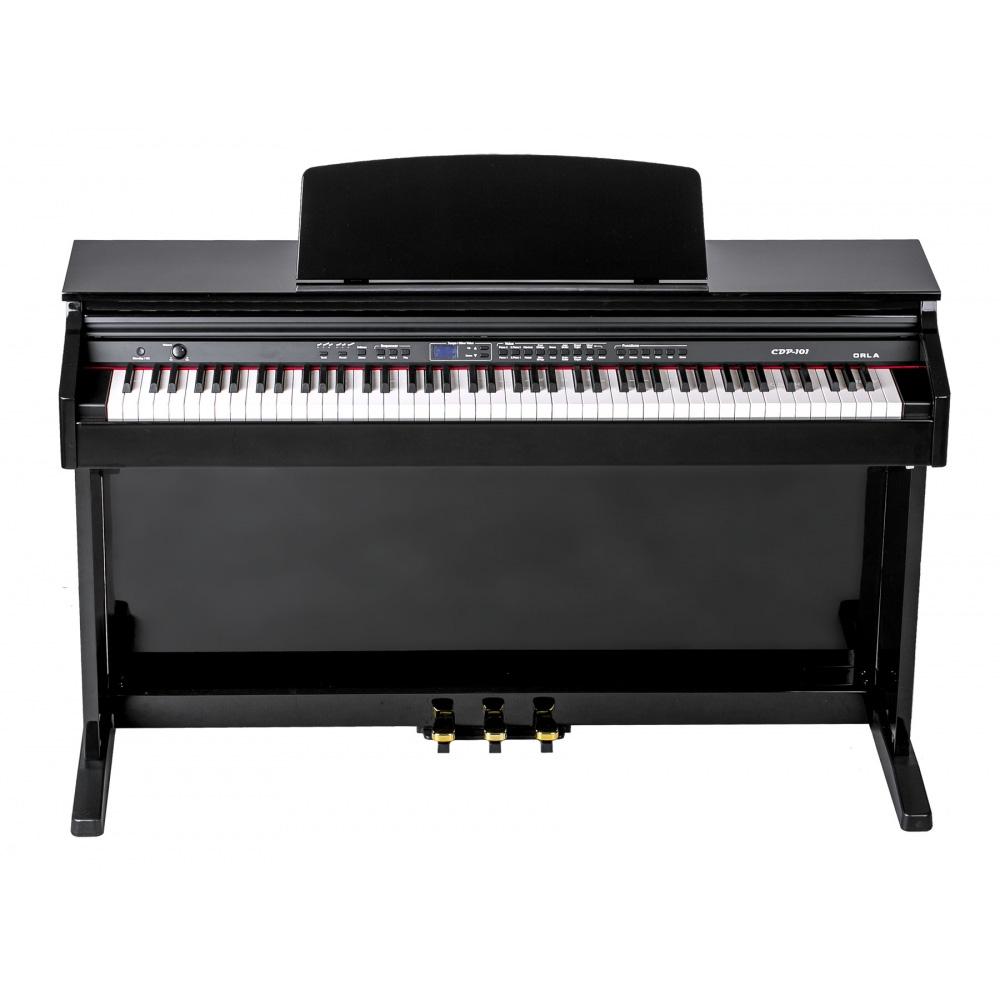 Цифровые пианино Orla CDP-101-POLISHED-BLACK 88 клавишная клавиатура с электронным пианино