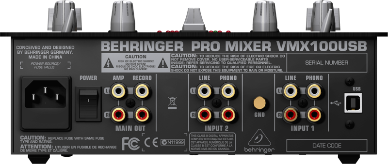 DJ-микшеры и оборудование Behringer VMX100USB, цвет черный - фото 3