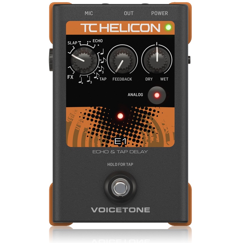 Процессоры эффектов и педали для гитары TC HELICON VOICETONE E1, цвет черно-оранжевый - фото 2