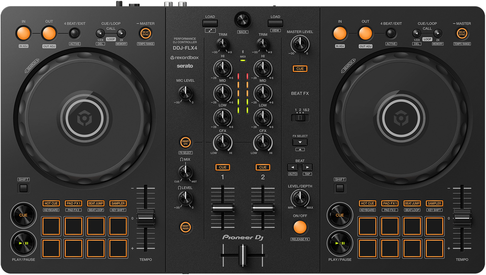 DJ станции, комплекты, контроллеры Pioneer DJ DDJ-FLX4 dj станции комплекты контроллеры gemini mdj 600