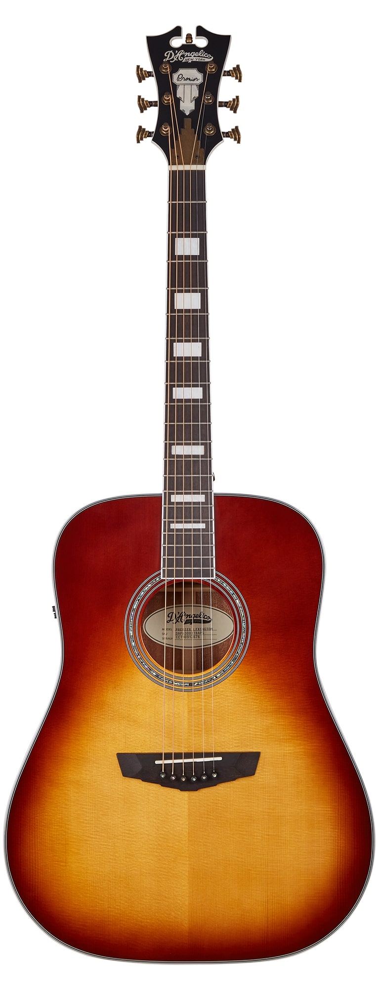 Электроакустические гитары D'Angelico Premier Lexington ITB cherub gt 4 g tone 3 полосный эквалайзер эквалайзер предусилитель для акустической гитары пьезодатчик светодиодный тюнер