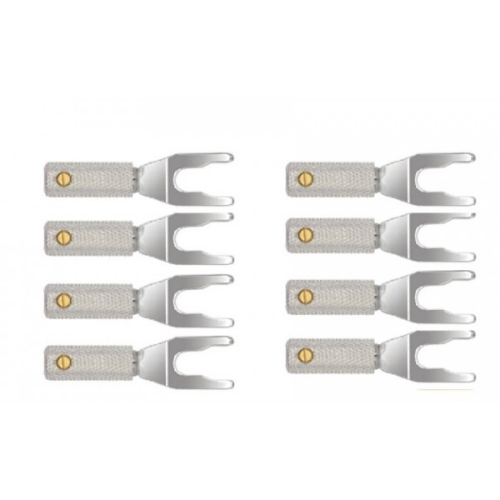 Разъёмы для акустического кабеля Wire World Set of 8 Uni-Term Silver Spades w/Sockets