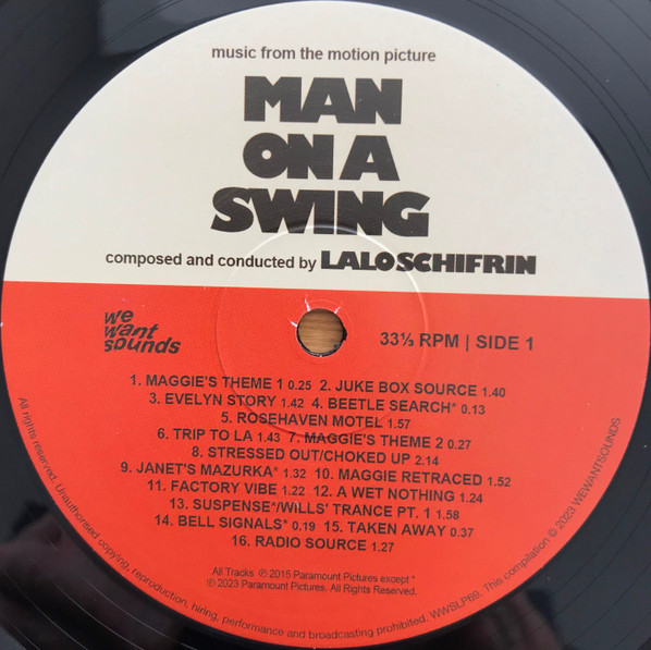 Саундтрек IAO Саундтрек - Man On A Swing (Lalo Schifrin) (Black Vinyl LP) - фото 3